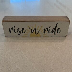Rise 'n Ride Wooden Sign